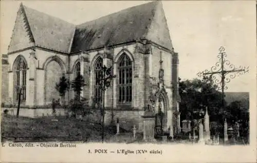 Ak Poix Somme, Kirche