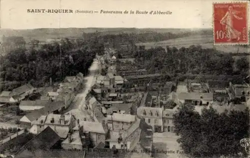 Ak Saint Riquier Somme, Panorama de la Route d'Abbeville