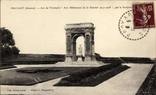 Ak Proyart Somme, Arc de Triomphe