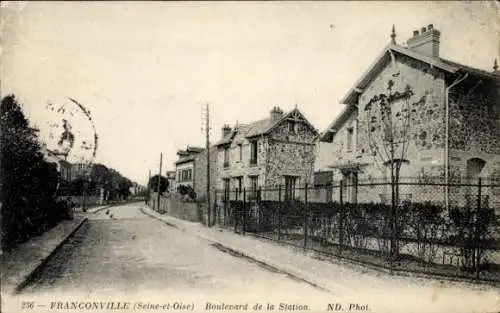 Ak Franconville Val d'Oise, Boulevard de la Station