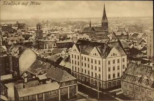 Ak Jelgava Mitau Lettland, Gesamtansicht