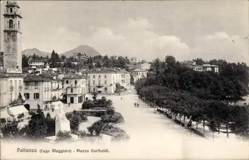 Ak Pallanza Lago Maggiore Piemonte, Garibaldi Platz