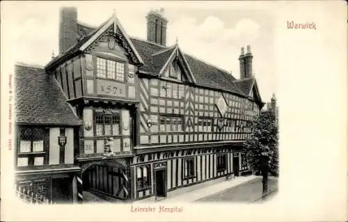 Ak Warwick Warwickshire England, Leicester Hospital