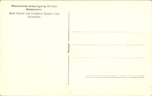 Ak Einsiedeln Kanton Schwyz Schweiz, Panorama Kreuzigung Christi, Grab Christi