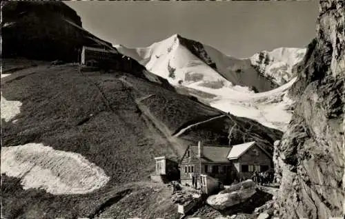 Ak Kandersteg Kanton Bern, Blüemlisalphütte, Hohtürlihütte, Weisse Frau