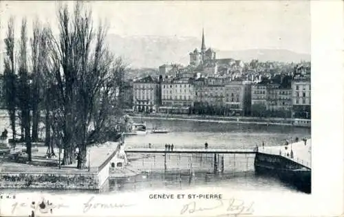 Ak Genève Genf Schweiz, St. Pierre, Stadtbild