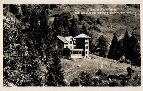 Ak Niederurnen Kt. Glarus, Basler Ferienheim auf der Alp Morgenholz