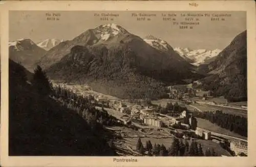 Ak Pontresina Kanton Graubünden Schweiz, Panorama, Gletscher