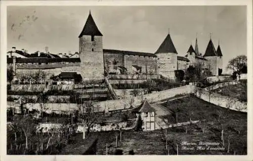 Ak Morat Murten Kanton Freiburg, Ringmauer