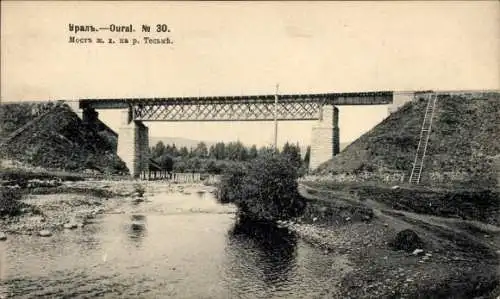 Ak Ural Russland, Eisenbahnbrücke