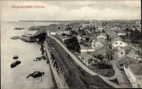 Ak Point de Galle Sri Lanka Ceylon, Blick auf den Ort