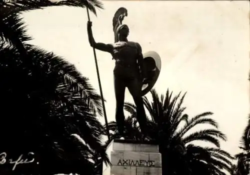 Foto Ak Korfu Griechenland, Achilles Statue
