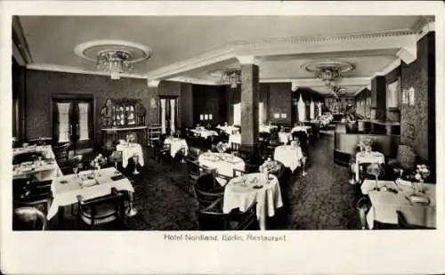 Ak Berlin Mitte, Hotel Nordland, Invalidenstraße 115, Restaurant