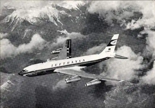 Ak Deutsches Passagierflugzeug, Lufthansa, Boeing 720 B
