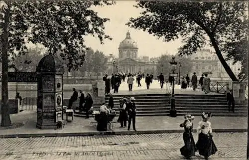 Ak Paris I, Pont des Arts und Institut