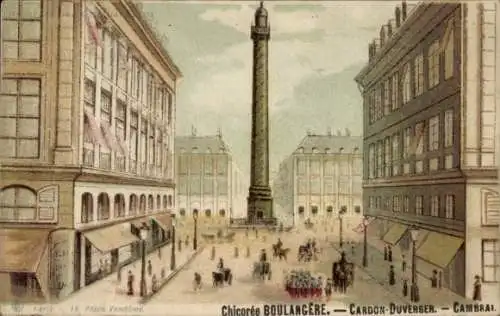 Künstler Ak Paris I, Place Vendôme, Chicorée Boulangere