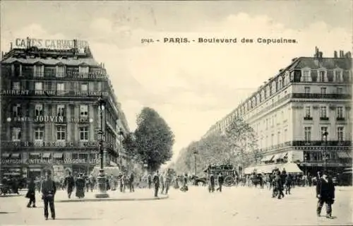 Ak Paris IX, Boulevard des Capucines