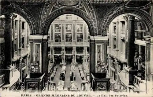 Ak Paris, Kaufhäuser Louvre, Halle der Seide