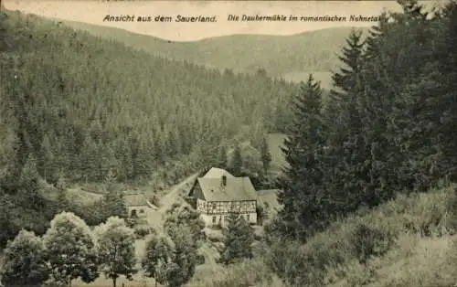 Ak Winterberg im Sauerland, Daubermühle im Nuhnetal