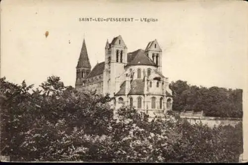 Ak Saint Leu d'Esserent Oise, Kirche