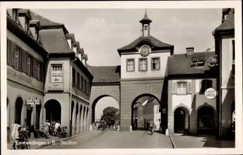 Ak Emmendingen im Breisgau Baden, Stadttor, Lichtspiele, Apotheke