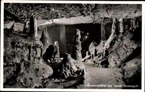 Ak Hasel in Baden, Erdmannshöhle, Fürstengruft