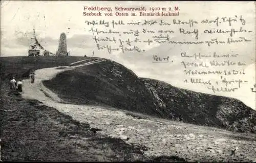 Ak Feldberg im Schwarzwald, Seebuck von Osten mit Bismarckdenkmal