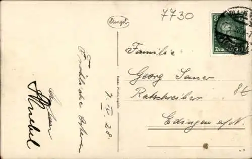 Ak Villingen im Schwarzwald, Bickentor, Anlagen, Springbrunnen