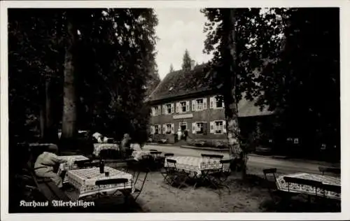 Ak Allerheiligen Oppenau im Schwarzwald, Kurhaus, Terrasse