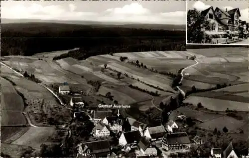 Ak Obermusbach Musbach Freudenstadt im Schwarzwald, Gasthof Auerhahn, Panorama