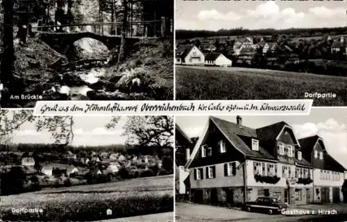 Ak Oberreichenbach im Schwarzwald, Am Brückle, Gasthaus  zum Hirsch