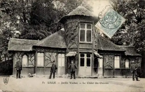 Ak Lille Nord, Jardin Vauban, Chalet des Chevres