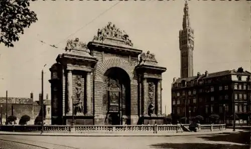 Ak Lille Nord, Porte de Paris, Glockenturm