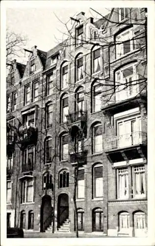 Ak Amsterdam Nordholland Niederlande, Hotel Pension N. W. v. Sprang, Jan Luykenstraat 42