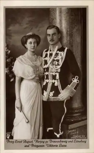 Ak Herzog Ernst August von Braunschweig, Prinzessin Victoria Luise von Preußen, Liersch 4567
