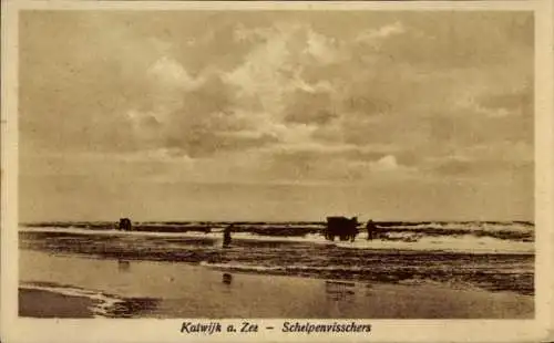 Ak Katwijk aan Zee Südholland Niederlande, Muschelfischer