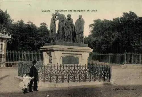 Ak Calais Pas de Calais, Denkmal der Bürger von Calais