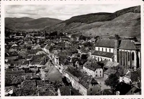 Ak Guebwiller Gebweiler Elsass Haut Rhin, Gesamtansicht, Kirche
