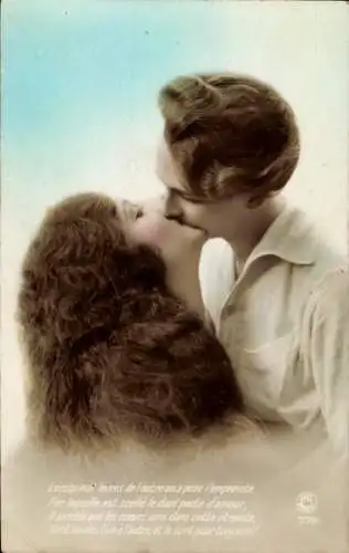 Ak Küssendes Liebespaar