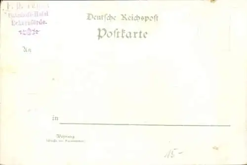 Litho Eckernförde in Schleswig Holstein, Barby, Denkmal, Preussers Grab, Mövenberg