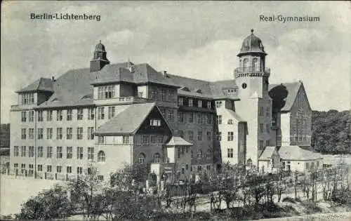 Ak Berlin Lichtenberg, Realgymnasium