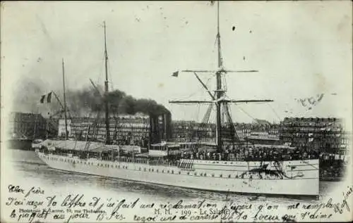 Ak Dampfer Le Salazie, Messageries Maritimes, MM