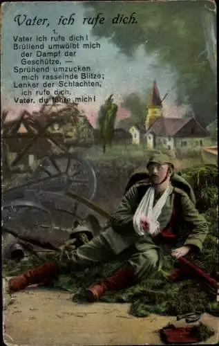 Ak Vater, ich rufe dich, verwundeter deutscher Soldat