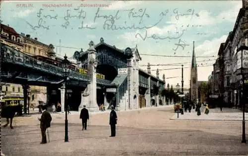 Ak Berlin Schöneberg, Hochbahnstation Bülowstraße