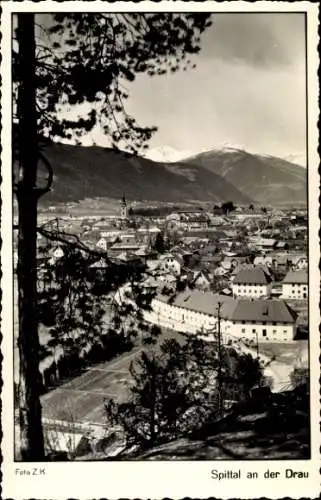 Ak Spittal an der Drau Kärnten, Teilansicht