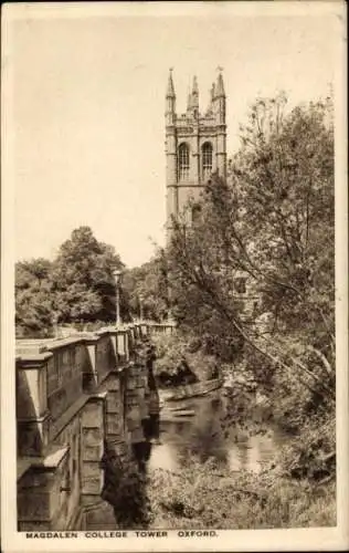 Ak Oxford Oxfordshire England, Magdalen College Tower