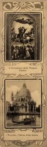 Ak Venezia Venedig Veneto, Chiesa della Salute, Gemälde L'Assunzione della Vergine, Tiziano