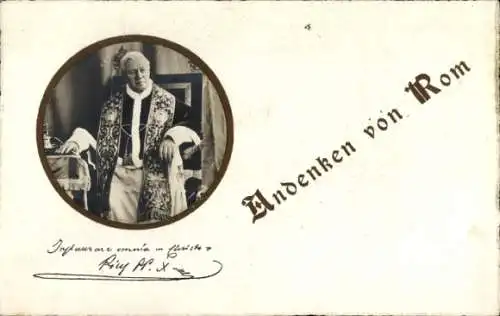 Ak Papst Pius X., Giuseppe Melchiorre Sarto, Portrait