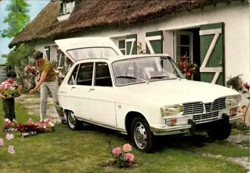Ak Renault 16 Auto, Haus, Blumentransport