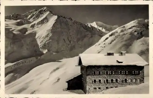 Ak Tirol, Ötztal, Hütte mit Mutmalspitze, Marzallspitze
